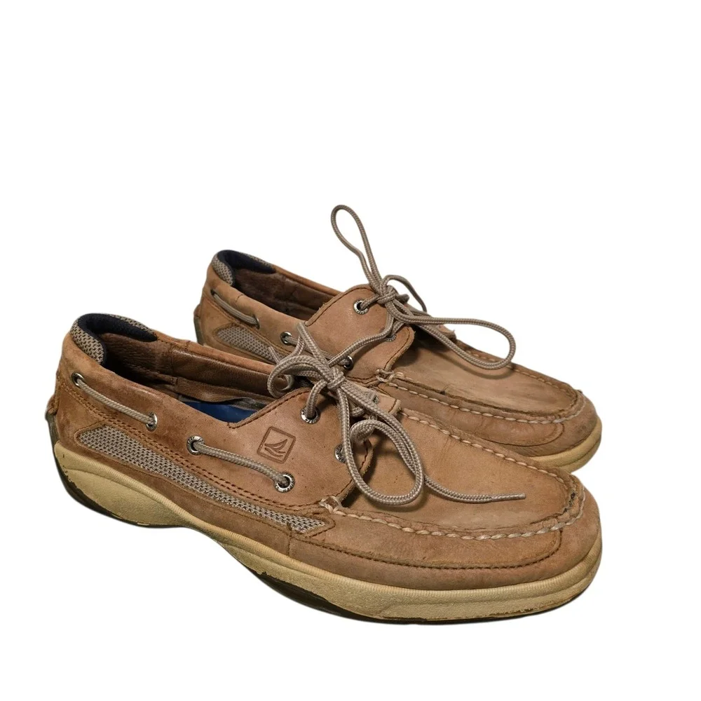 Sperry Top-Sider Mens Boat Shoes‎ Leather Casual Comfort Walking Deck Tan 11M